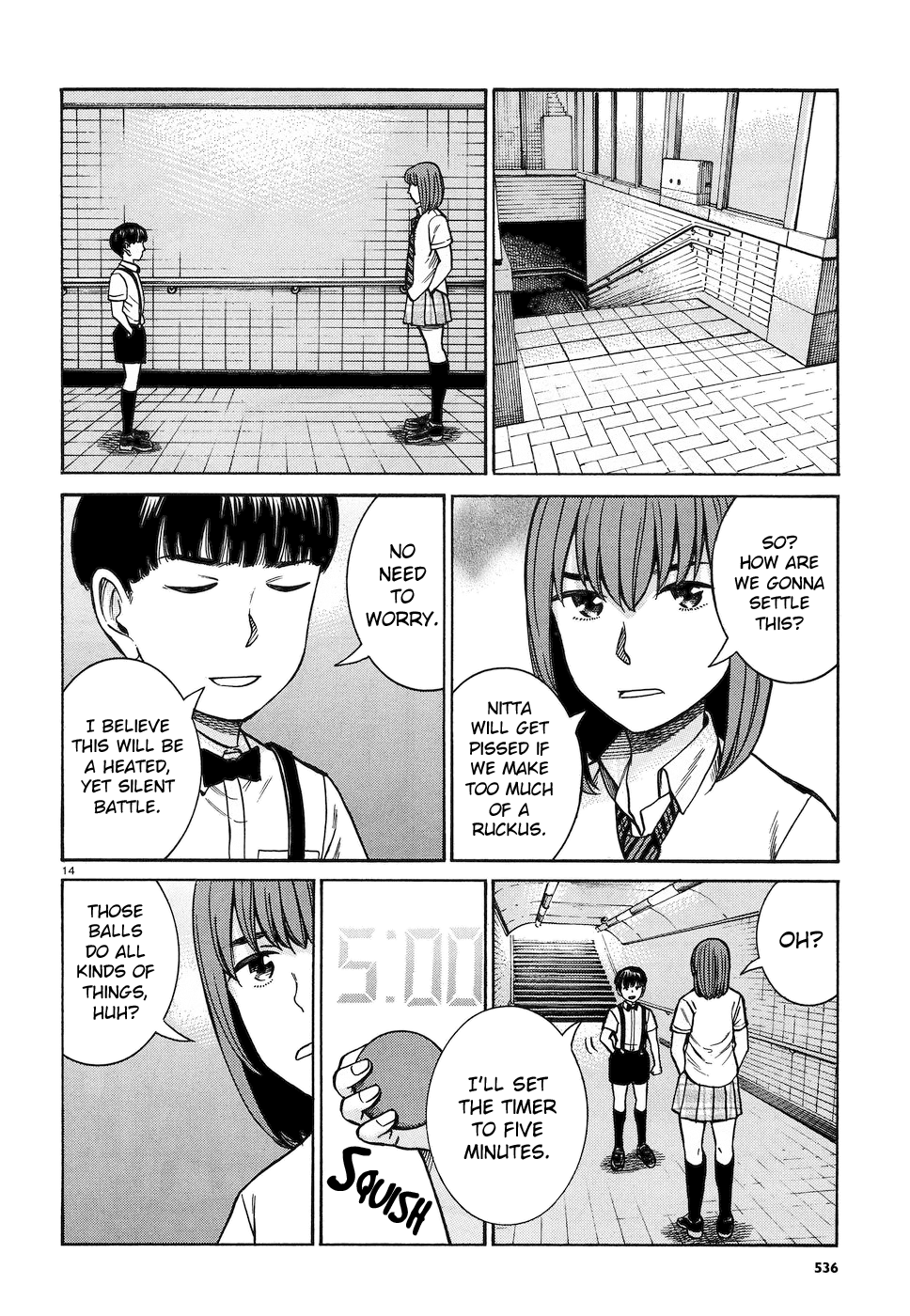 Hinamatsuri Chapter 83 page 14 - Chapter 83: The Silent Superhuman Showdown