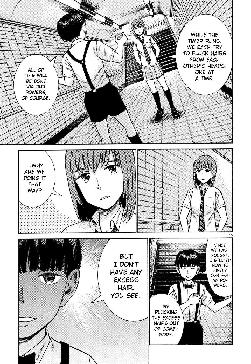 Hinamatsuri Chapter 83 page 15 - Chapter 83: The Silent Superhuman Showdown