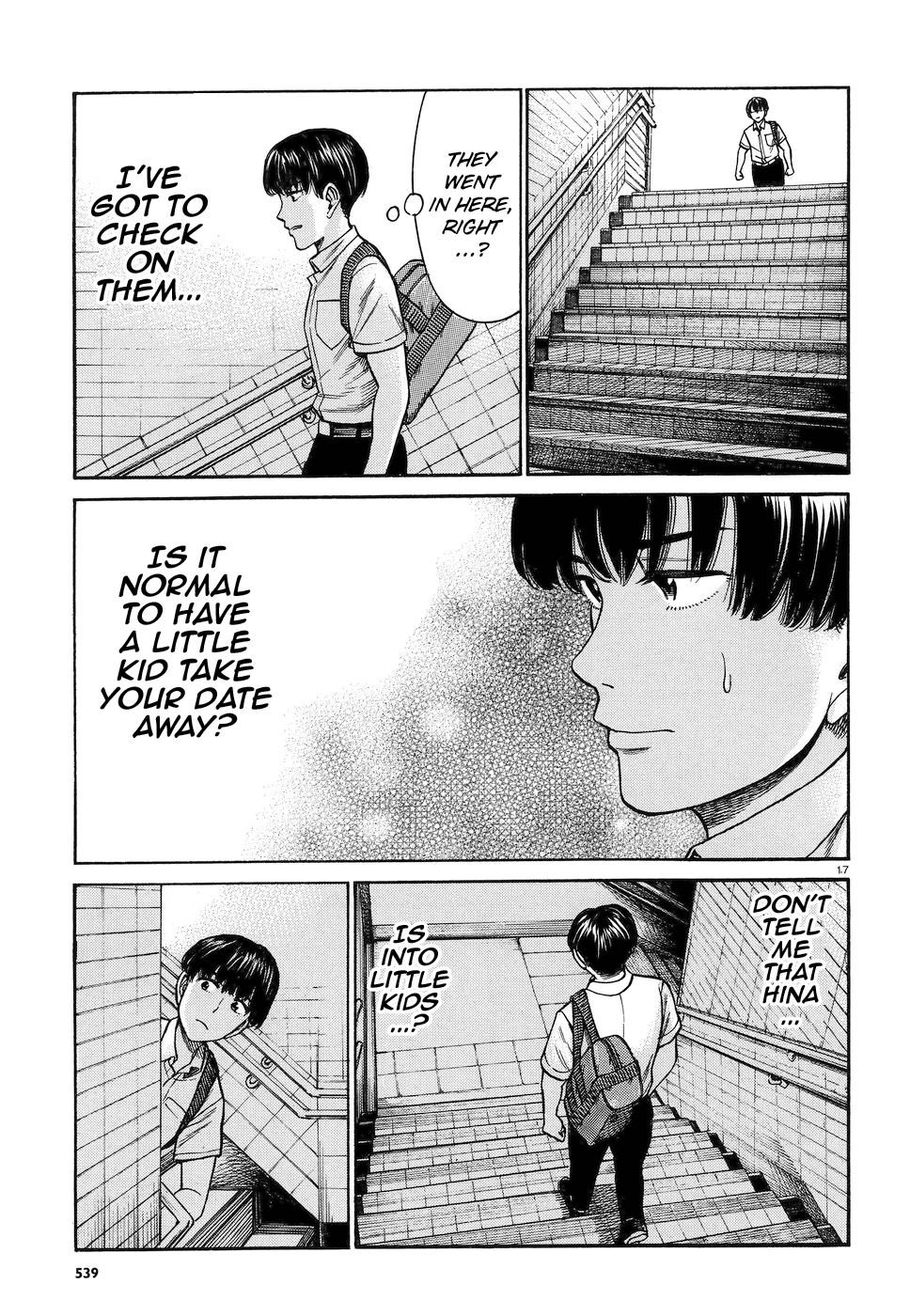 Hinamatsuri Chapter 83 page 17 - Chapter 83: The Silent Superhuman Showdown