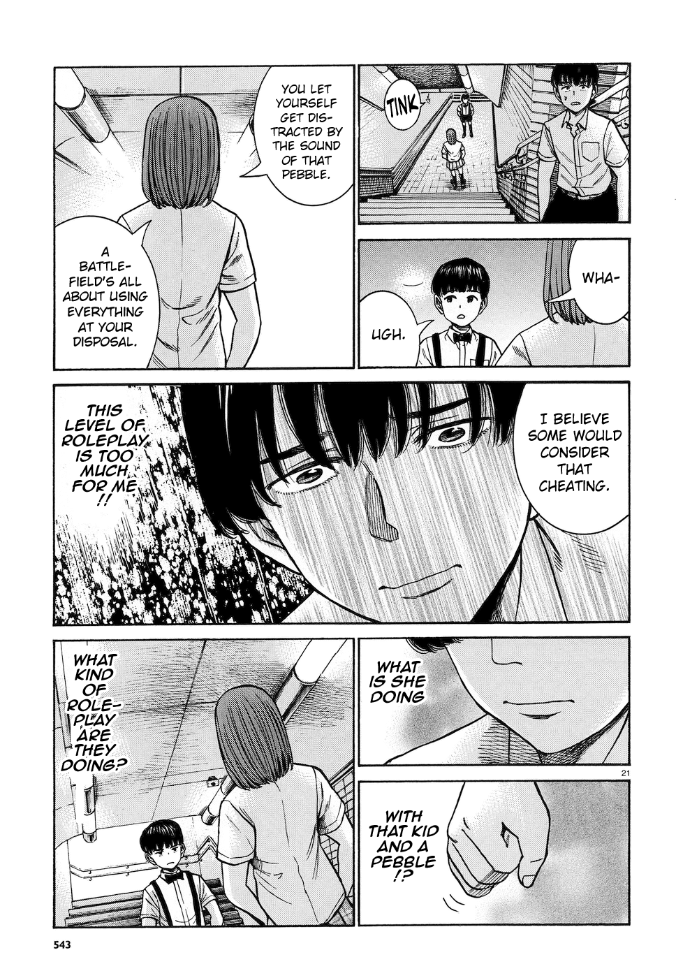 Hinamatsuri Chapter 83 page 21 - Chapter 83: The Silent Superhuman Showdown