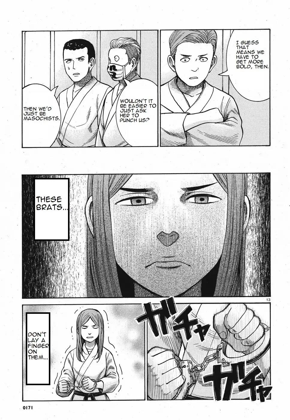Hinamatsuri Chapter 84 page 13 - Chapter 84: We Are The Get-Punched-In-The-Face Brigade!