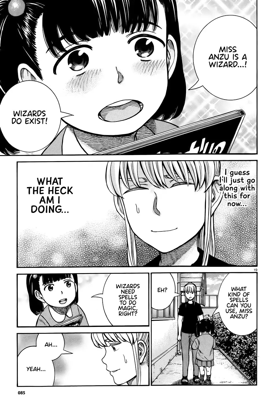 Hinamatsuri Chapter 86 page 19 - Chapter 86: Anzu the wizard.