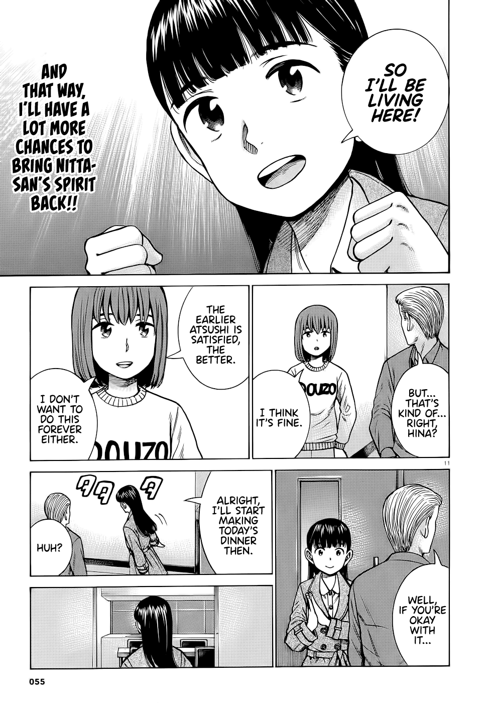 Hinamatsuri Chapter 93 page 11 - Chapter 93: Mishima Hitomi's great sleepover operation.