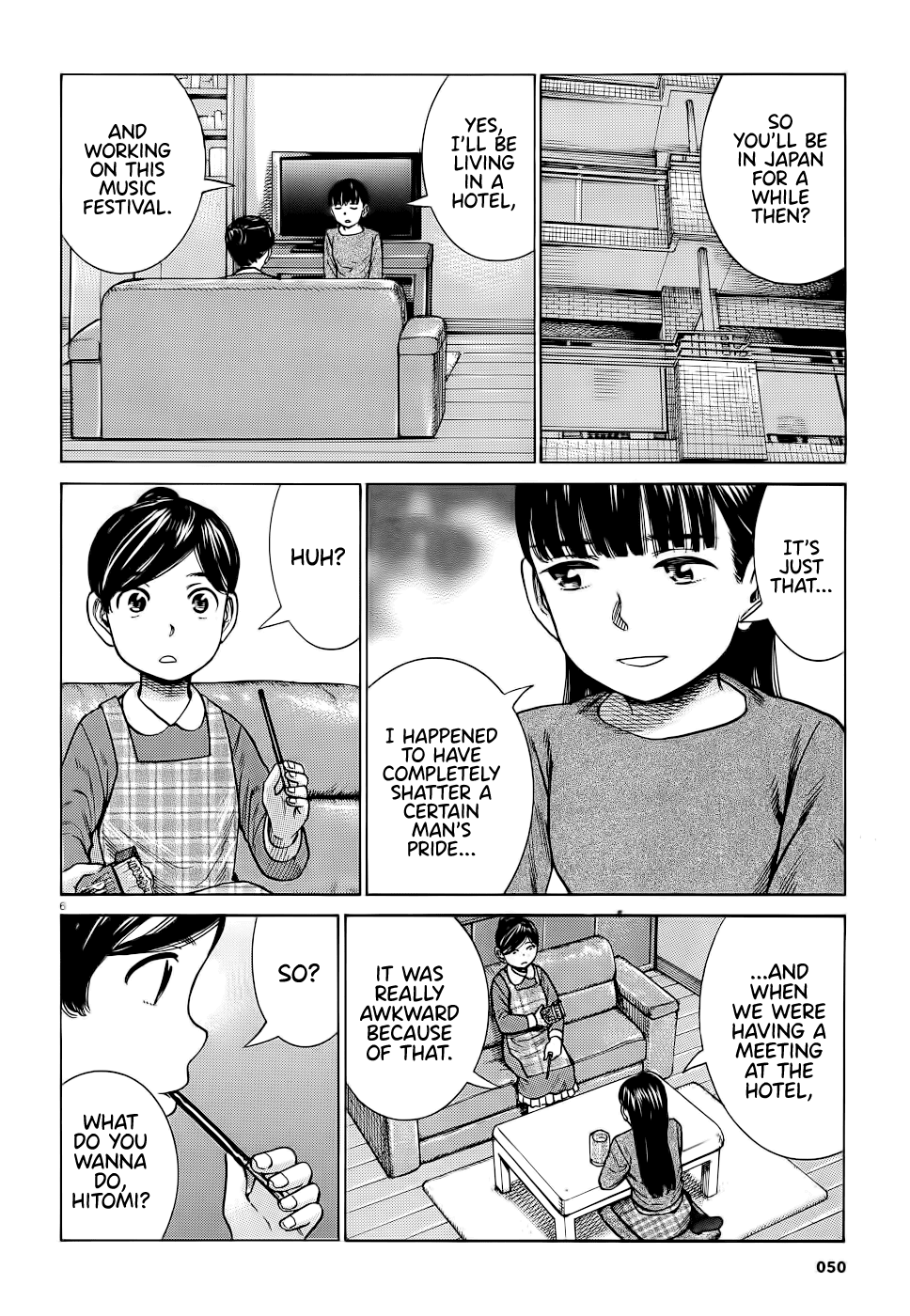 Hinamatsuri Chapter 93 page 6 - Chapter 93: Mishima Hitomi's great sleepover operation.