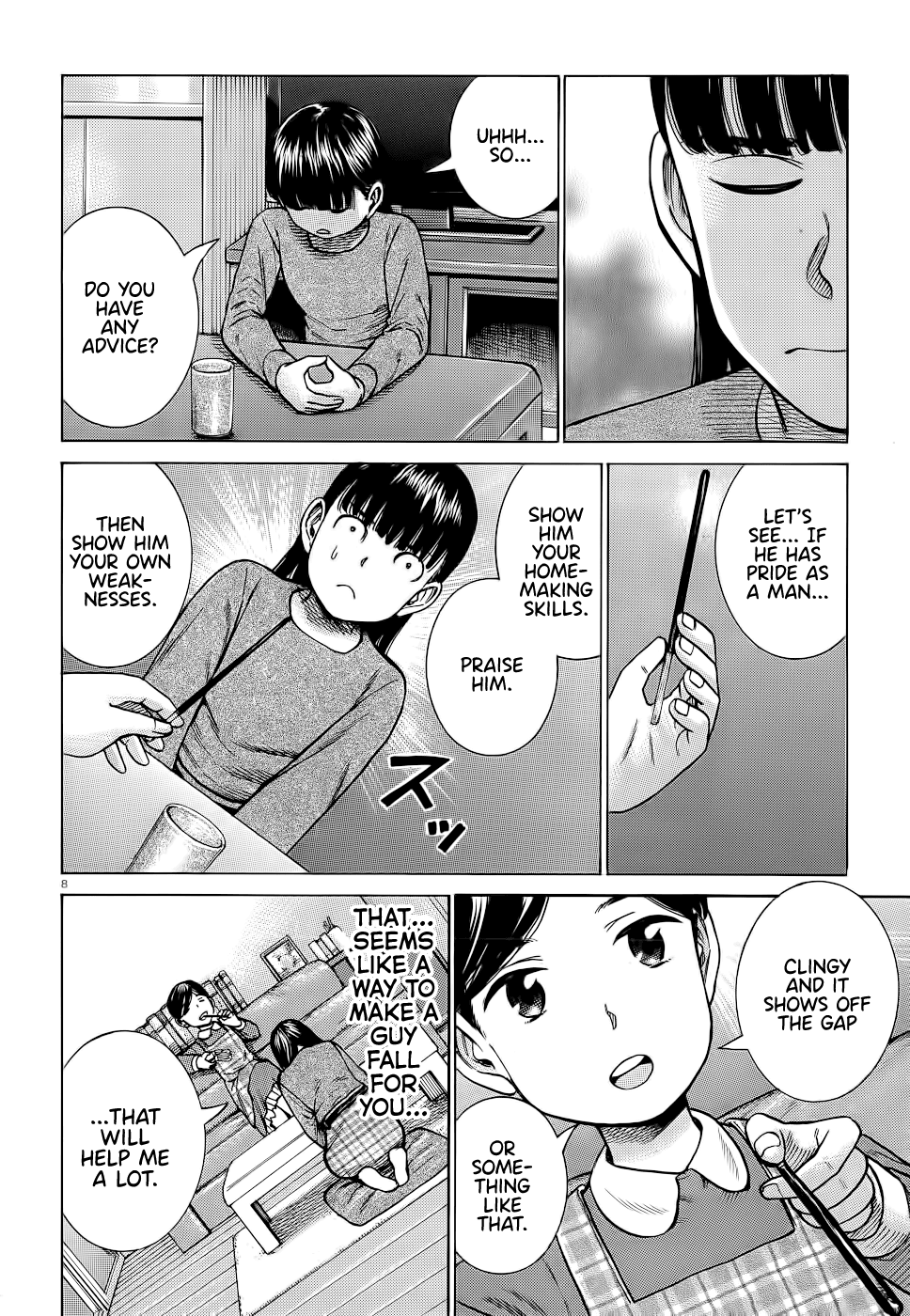 Hinamatsuri Chapter 93 page 8 - Chapter 93: Mishima Hitomi's great sleepover operation.