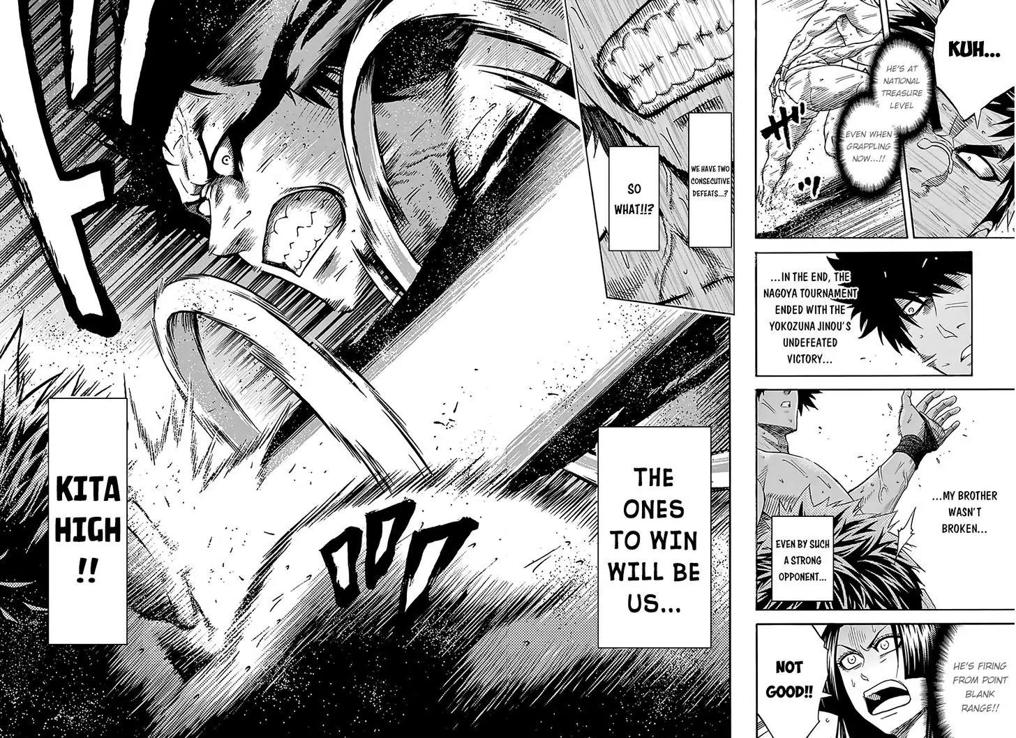 Hinomaru Zumou Chapter 103 page 18 - Chapter 103: Oodenta Mitsuyo Vs Kunisaki Chihiro 2