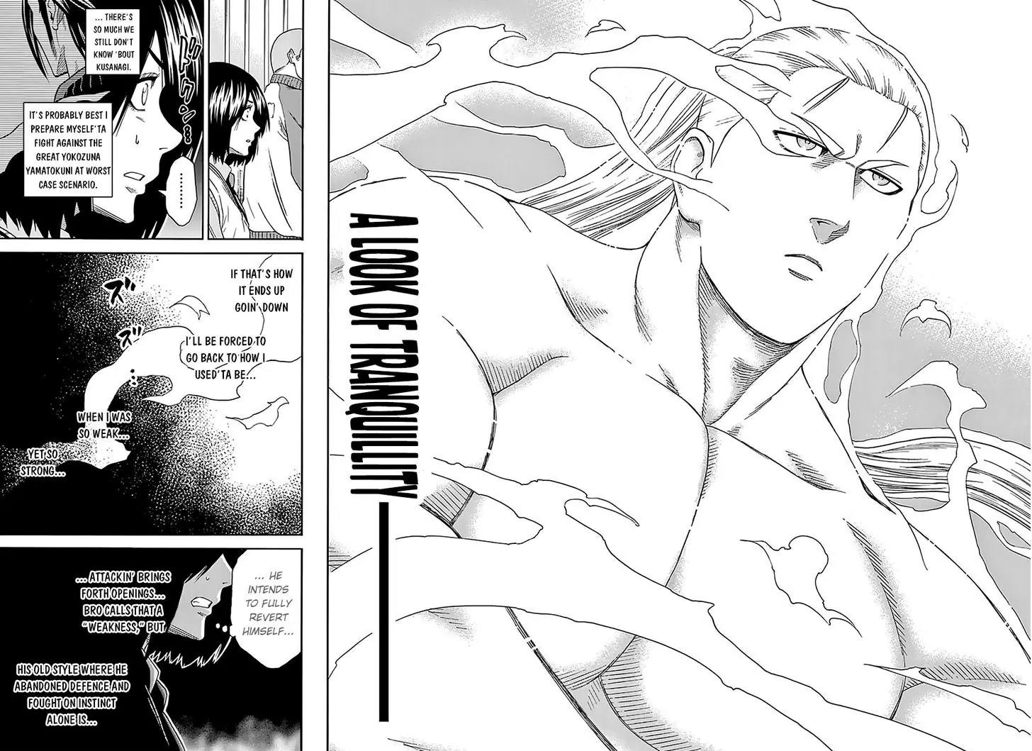 Hinomaru Zumou Chapter 111 page 14 - Chapter 111: Doujikiri Yasutsuna Vs Kusanagi no Tsurugi 2