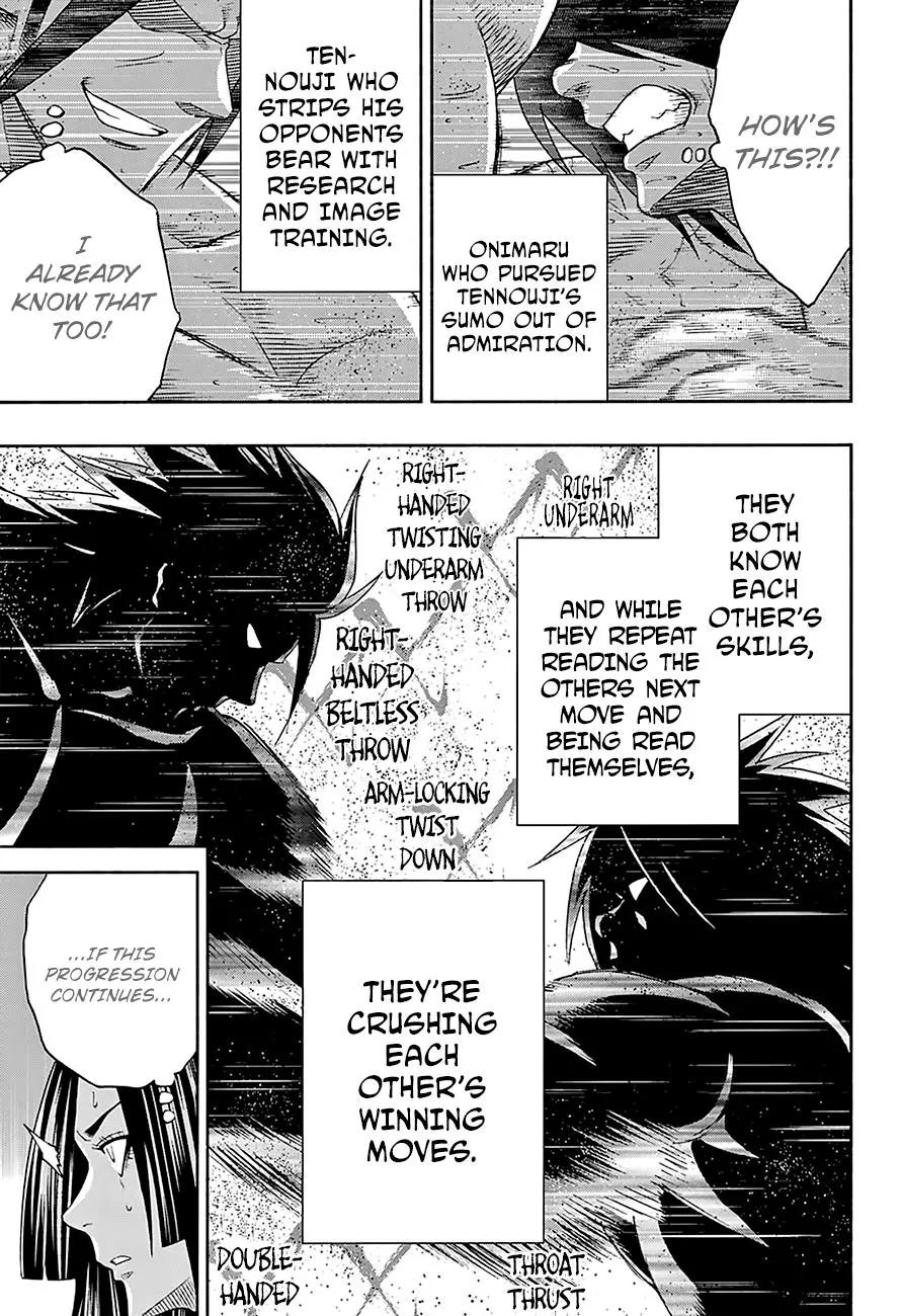 Hinomaru Zumou Chapter 128 page 14 - Chapter 128: Onimaru Kunitsuna vs Doujikiri Yasutsuna, take two 2