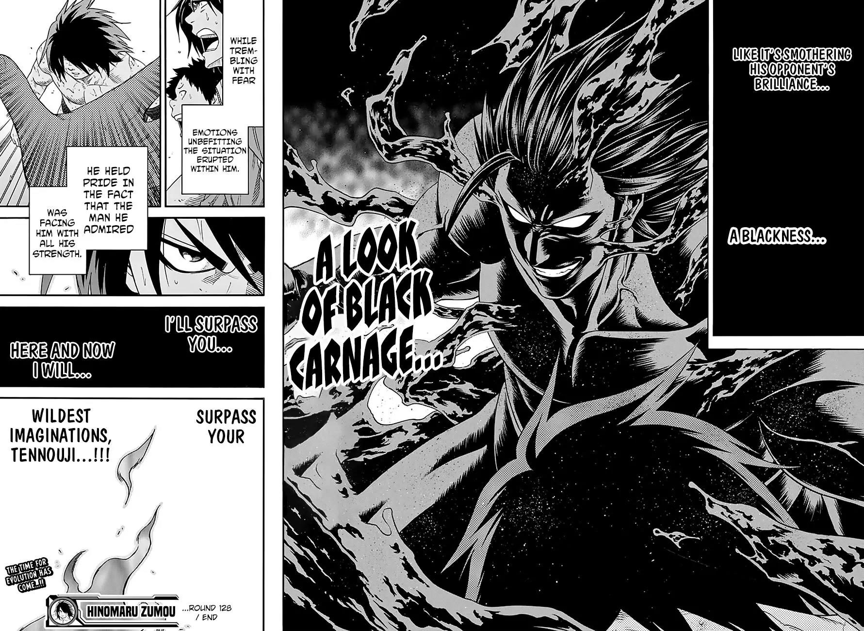 Hinomaru Zumou Chapter 128 page 17 - Chapter 128: Onimaru Kunitsuna vs Doujikiri Yasutsuna, take two 2
