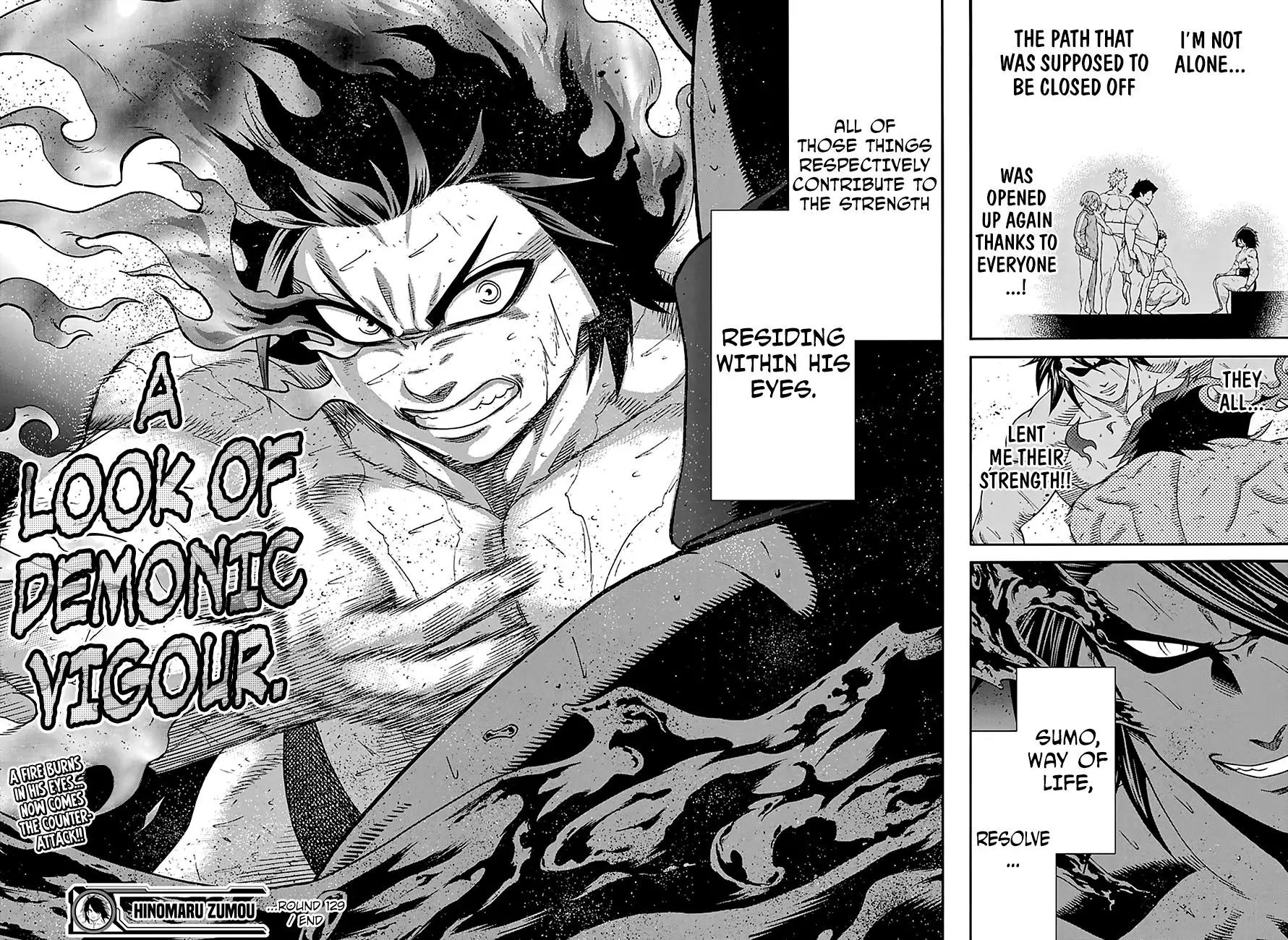 Hinomaru Zumou Chapter 129 page 17 - Chapter 129: Onimaru Kunitsuna Vs Doujikiri Yasutsuna, take two 3