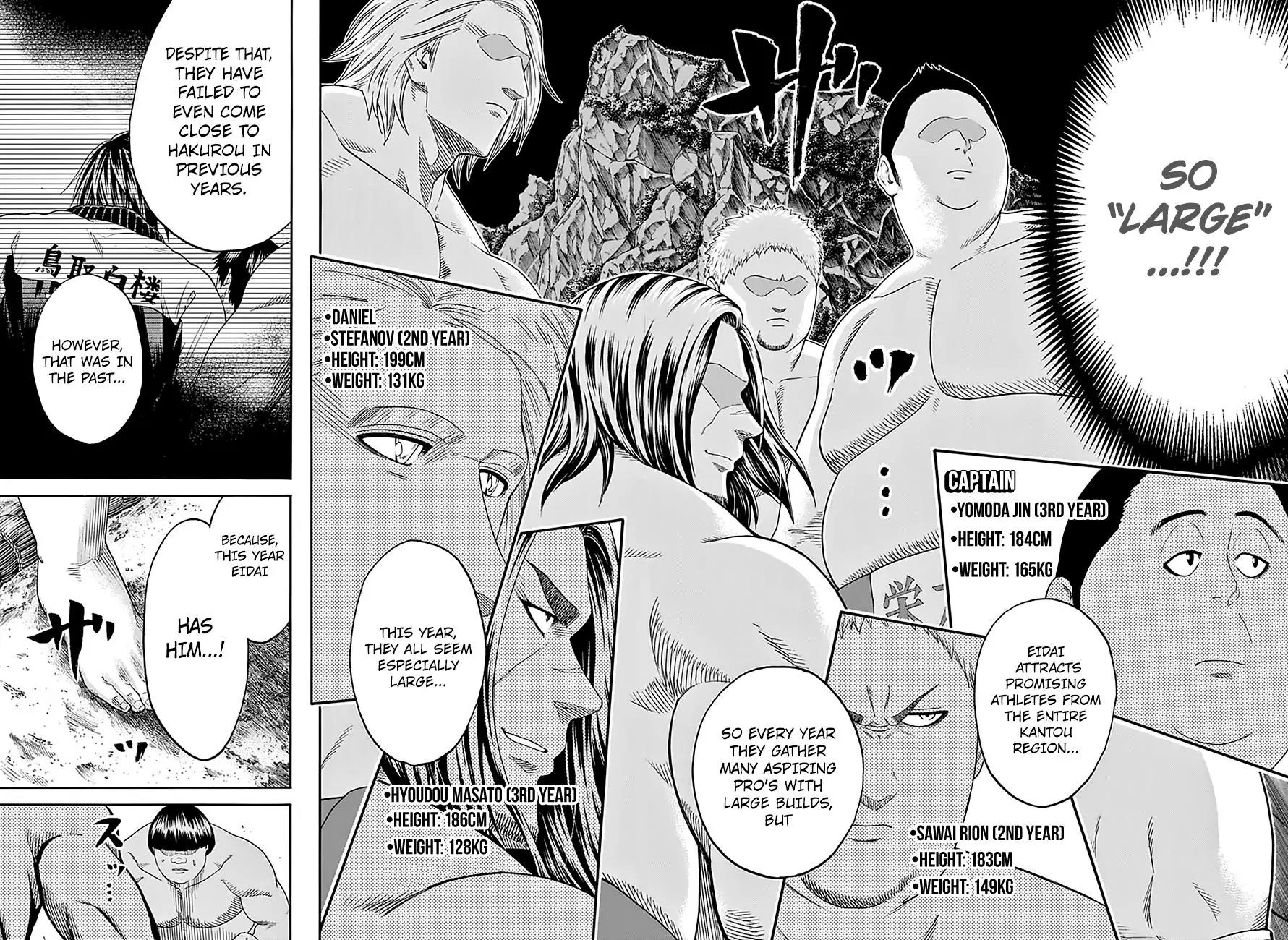 Hinomaru Zumou Chapter 133 page 6 - Chapter 133: The Square Off