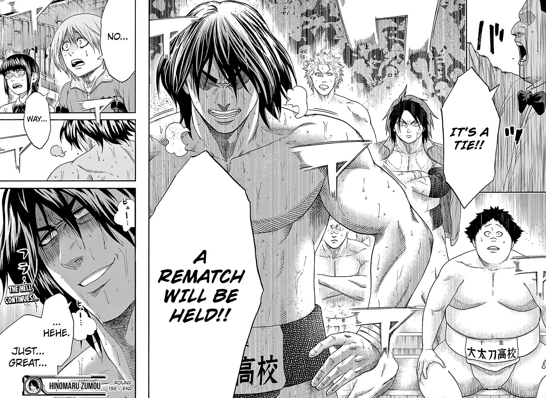 Hinomaru Zumou Chapter 138 page 18 - Chapter 138: Physical Limit