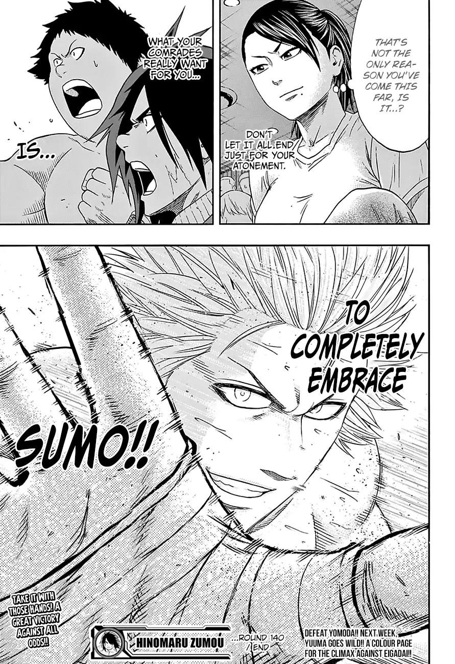Hinomaru Zumou Chapter 140 page 19 - Chapter 140: Become yourself again!!