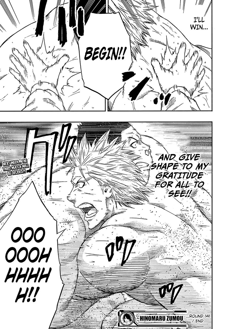 Hinomaru Zumou Chapter 141 page 20 - Chapter 141: I Want to Win!!