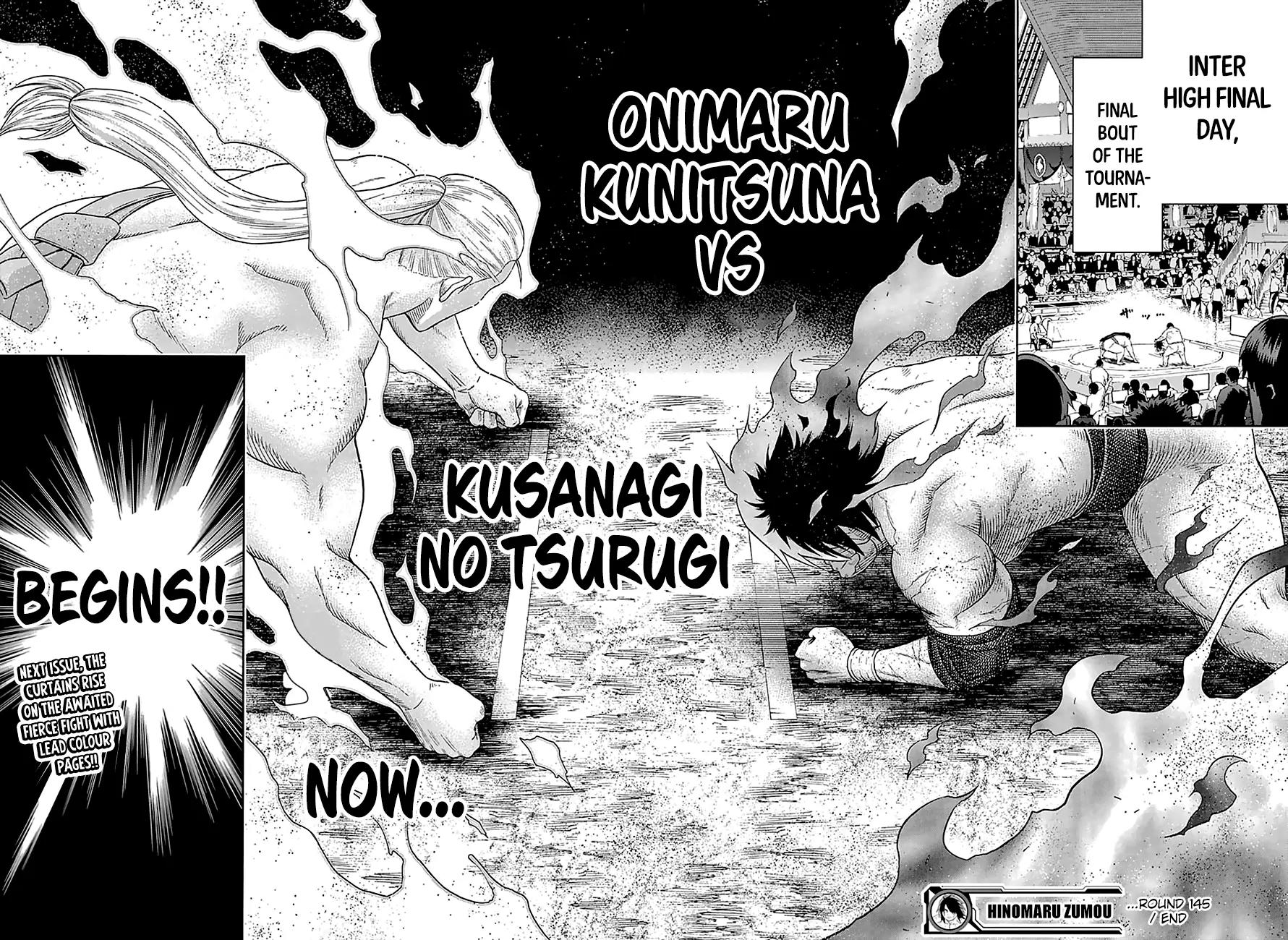 Hinomaru Zumou Chapter 145 page 18 - Chapter 145: Onimaru Kunitsuna Vs Kusanagi No Tsurugi, Take two