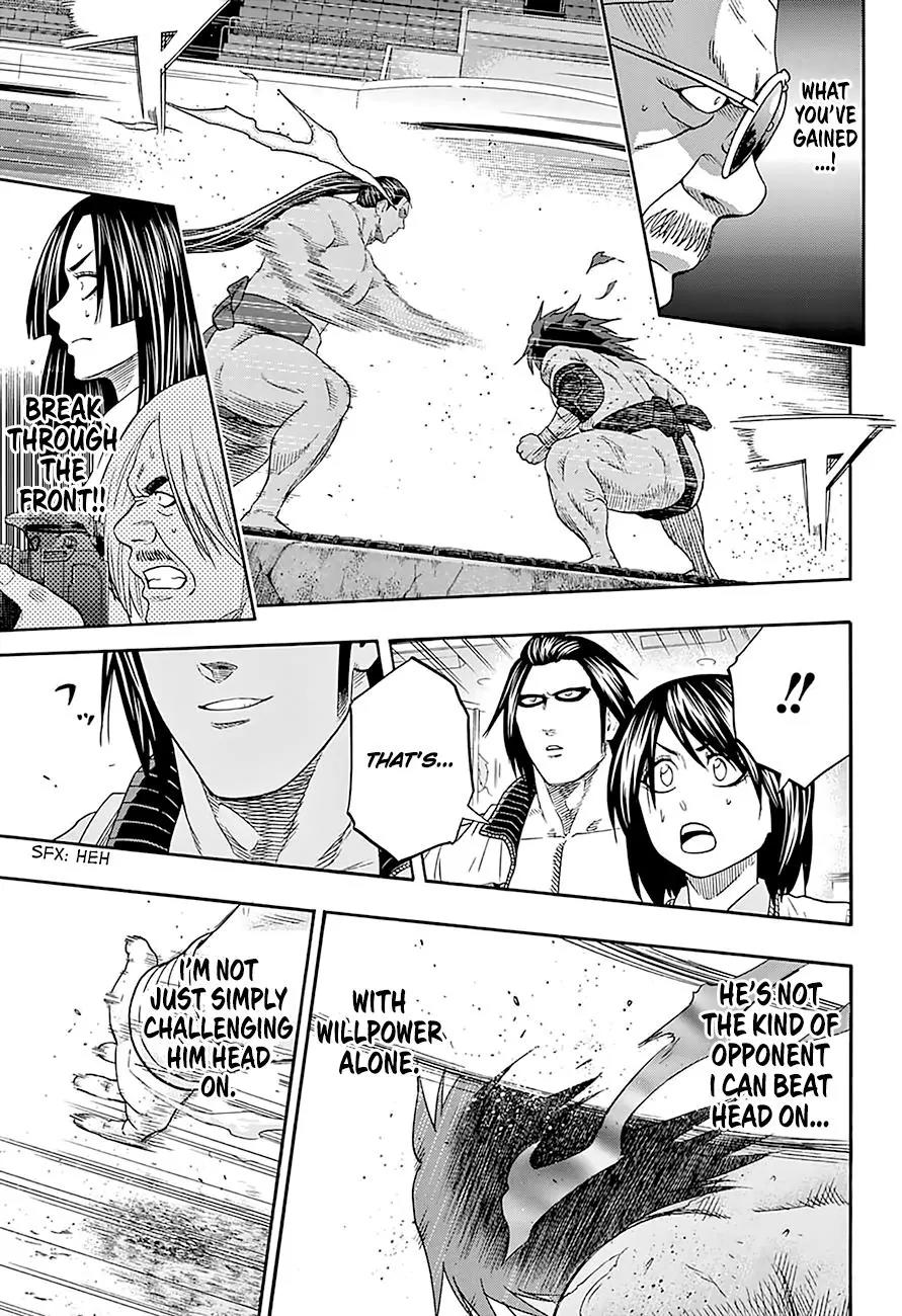 Hinomaru Zumou Chapter 146 page 11 - Chapter 146: Onimaru Kunitsuna Vs Kusanagi no Tsurugi, Rivalry