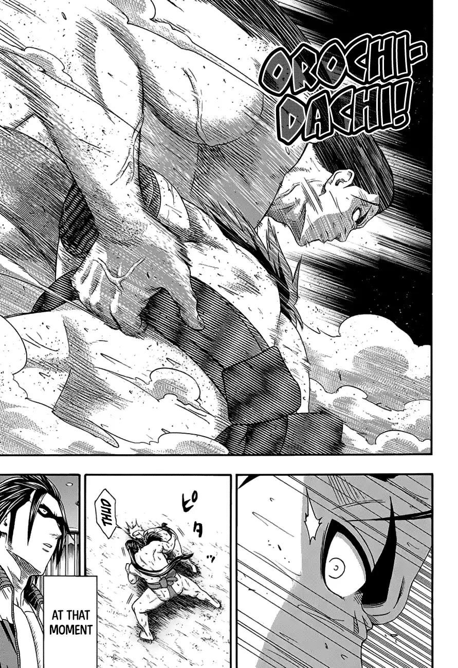 Hinomaru Zumou Chapter 149 page 15 - Chapter 149: Onimaru Kunitsuna Vs Kusanagi no Tsurugi, Awakening