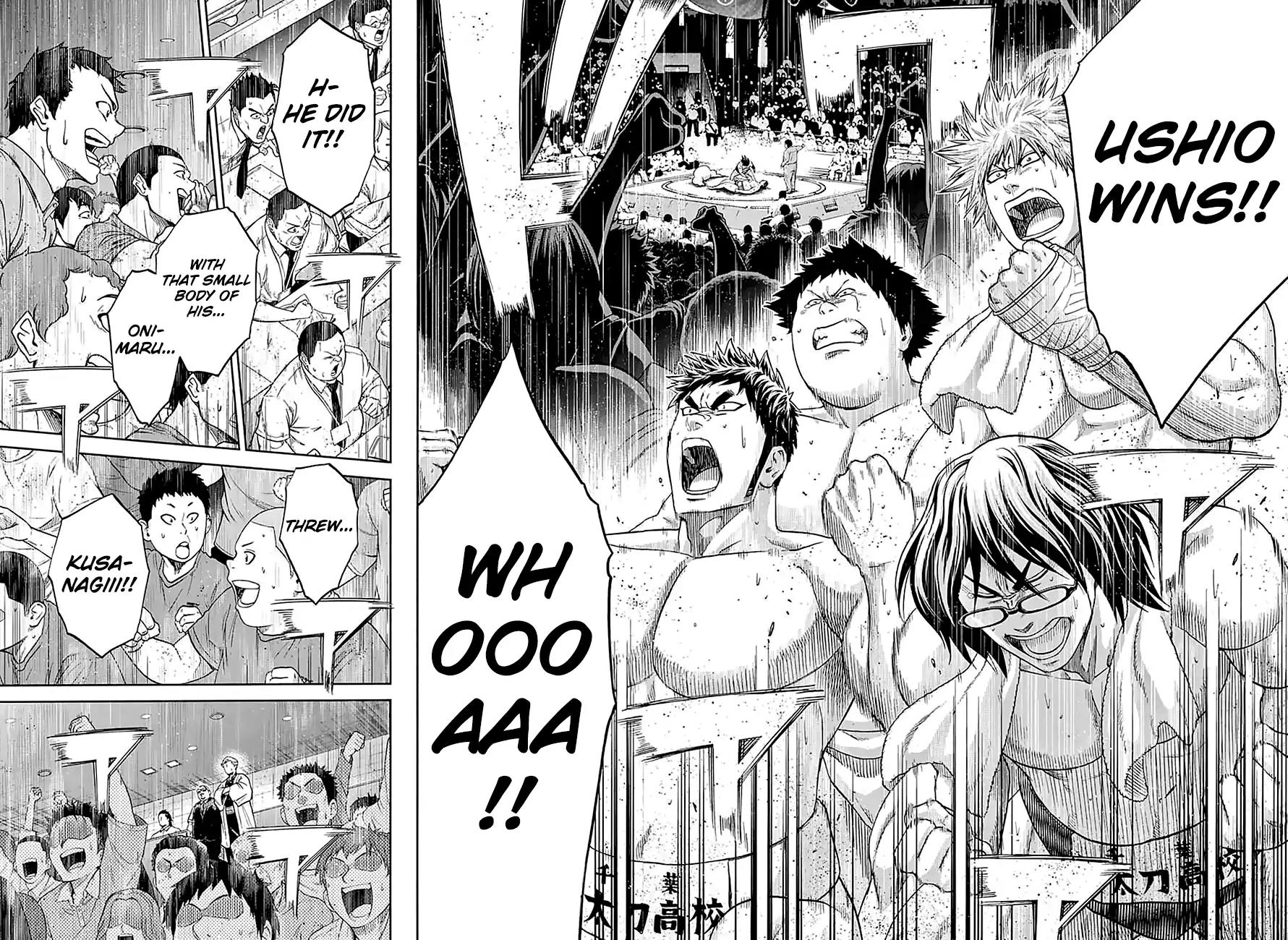 Hinomaru Zumou Chapter 152 page 7 - Chapter 152: Onimaru Kunitsuna Vs Kusanagi no Tsurugi, End
