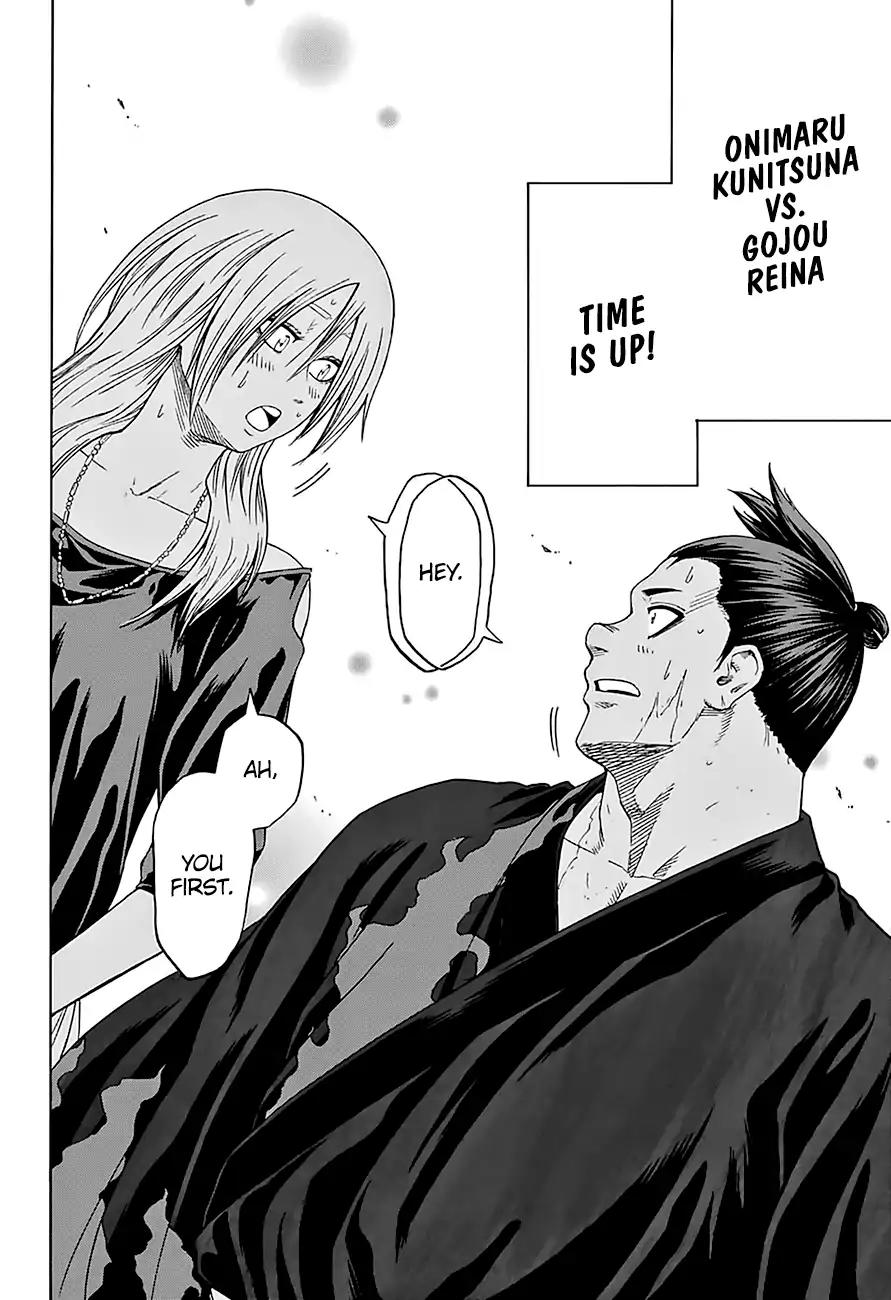 Hinomaru Zumou Chapter 170 page 20 - Chapter 170: Onimaru Kunitsuna VS. Gojou Reina
