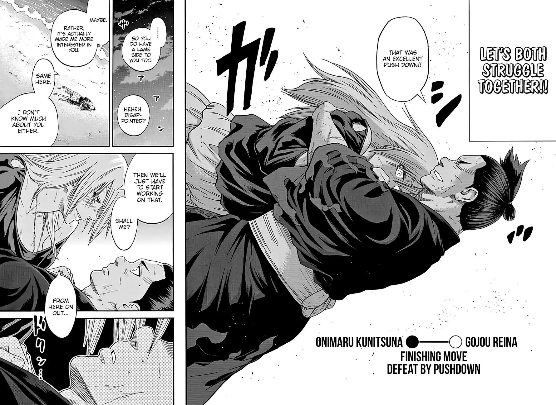 Hinomaru Zumou Chapter 174 page 17 - Chapter 174: Onimaru Kunitsuna Vs. Gojou Reina, Rematch!!