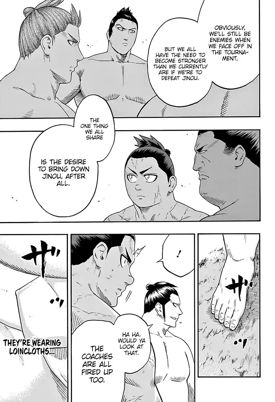 Hinomaru Zumou Chapter 175 page 17 - Chapter 175: Crush Jinou!!