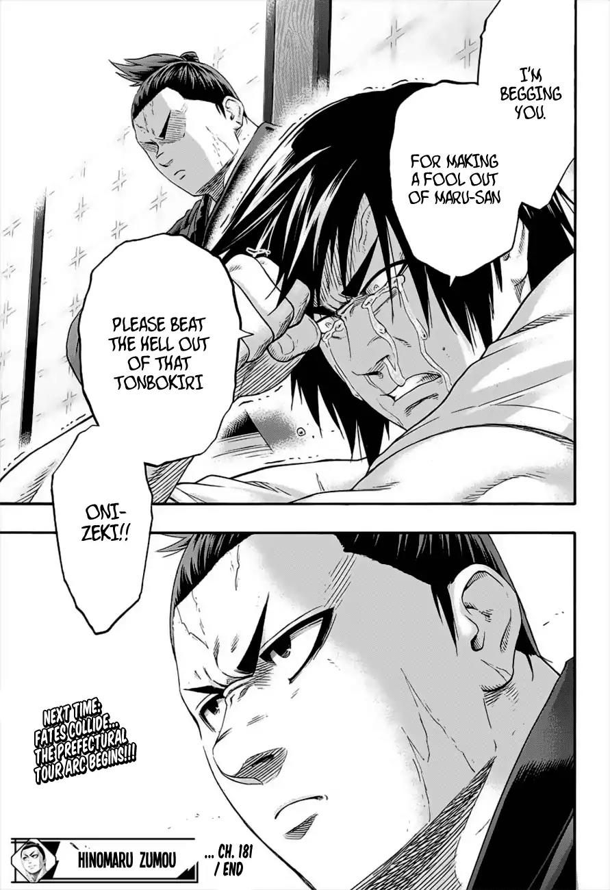 Hinomaru Zumou Chapter 181 page 18 - Chapter 181: Tears