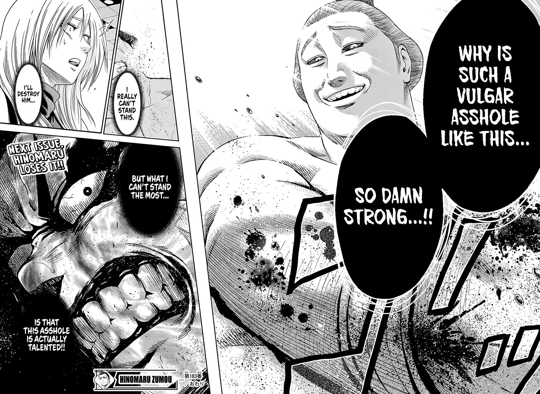Hinomaru Zumou Chapter 183 page 18 - Chapter 183: Dignity in Question