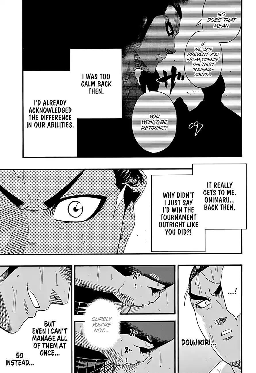 Hinomaru Zumou Chapter 187 page 17 - Chapter 187: Jinou Vs. Doujikiri Yasutsuna 1
