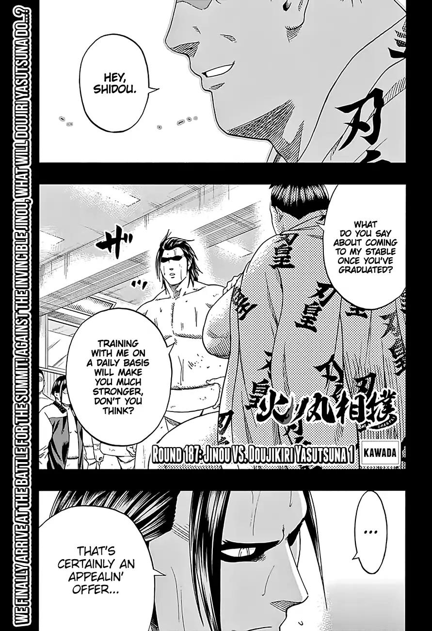Hinomaru Zumou Chapter 187 page 2 - Chapter 187: Jinou Vs. Doujikiri Yasutsuna 1