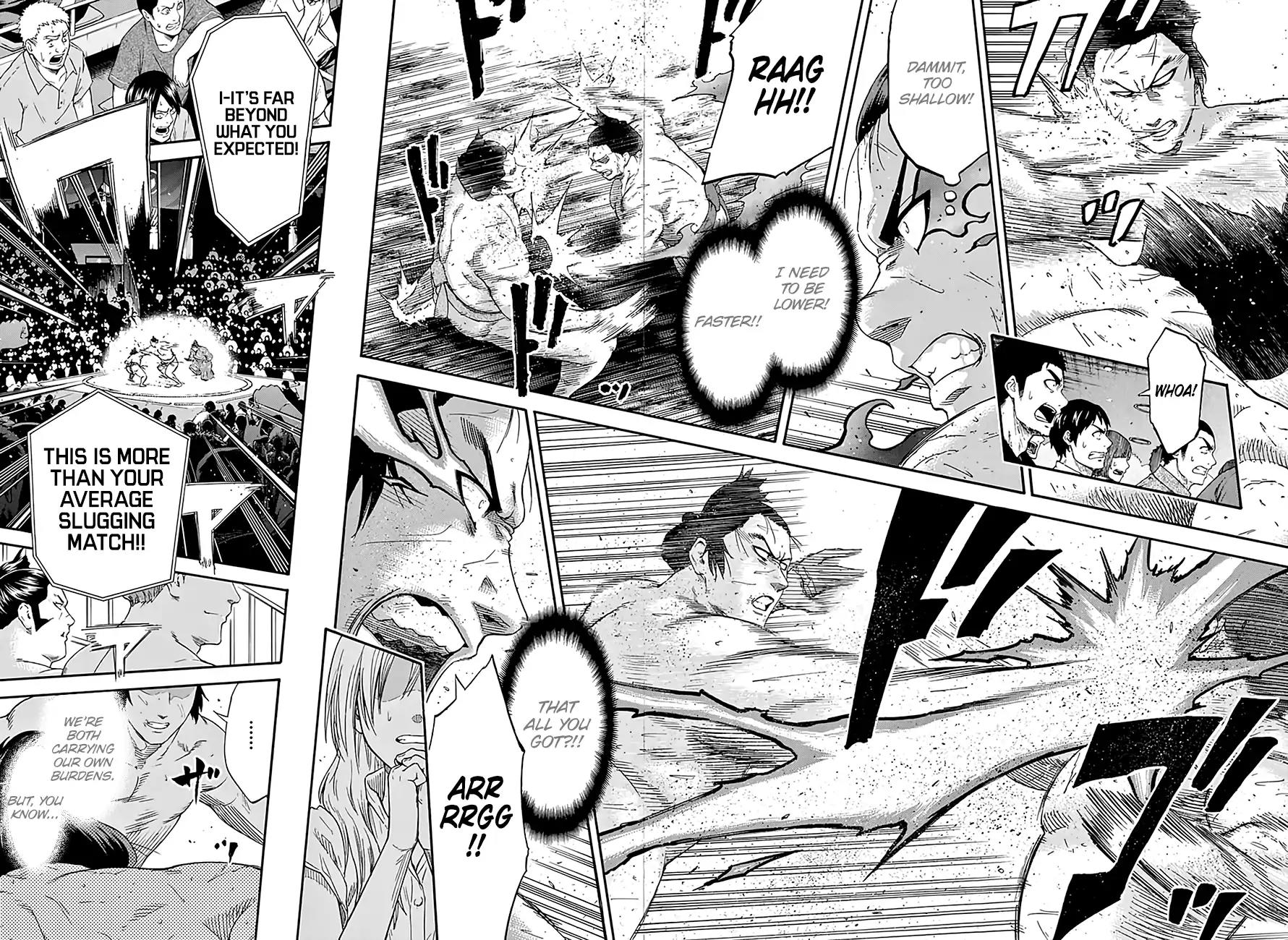Hinomaru Zumou Chapter 193 page 11 - Chapter 193: Onimaru Kunitsuna VS. Oodenta Mitsuyo, Rematch