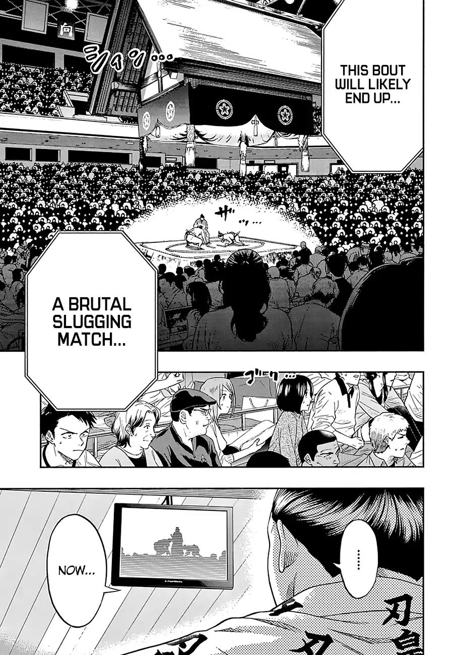 Hinomaru Zumou Chapter 193 page 6 - Chapter 193: Onimaru Kunitsuna VS. Oodenta Mitsuyo, Rematch