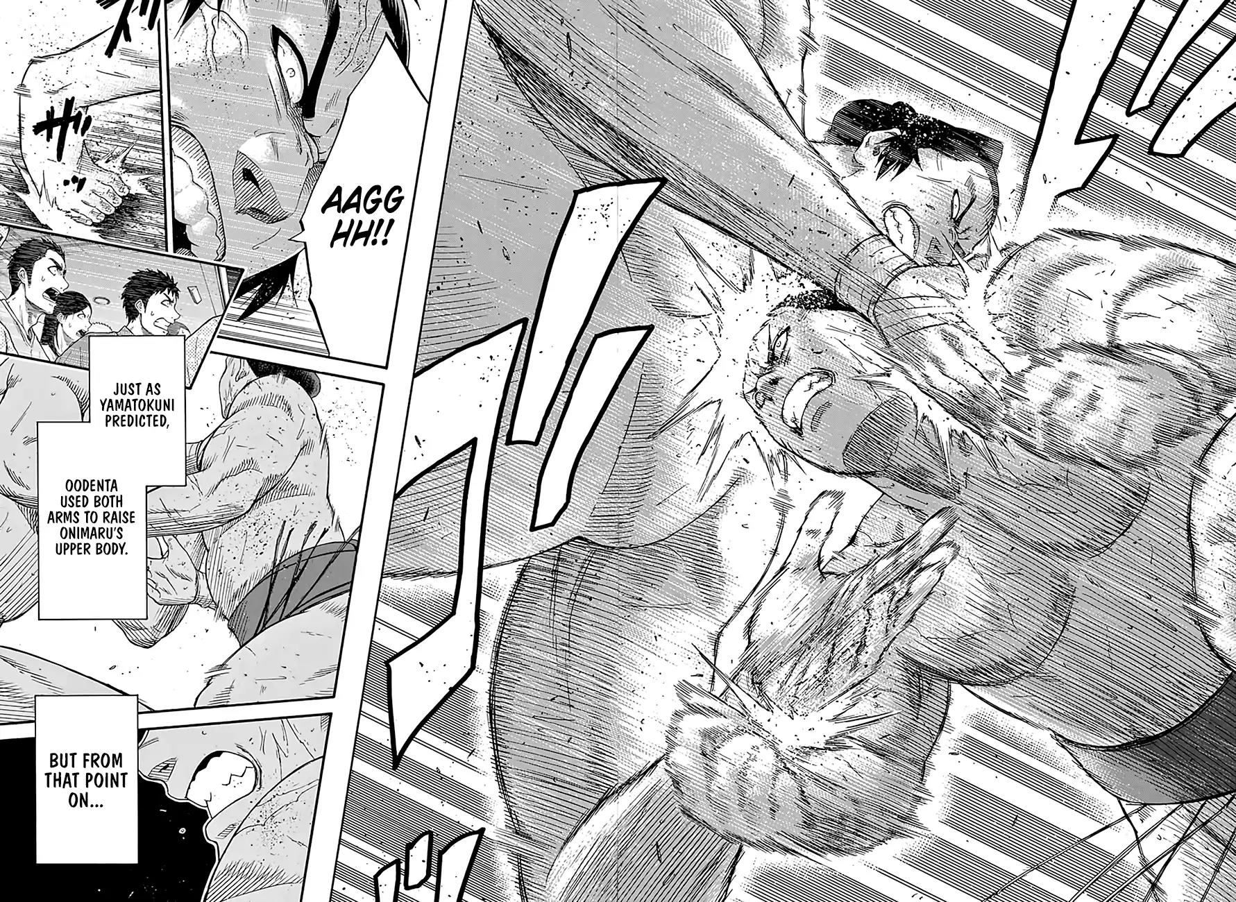 Hinomaru Zumou Chapter 193 page 8 - Chapter 193: Onimaru Kunitsuna VS. Oodenta Mitsuyo, Rematch