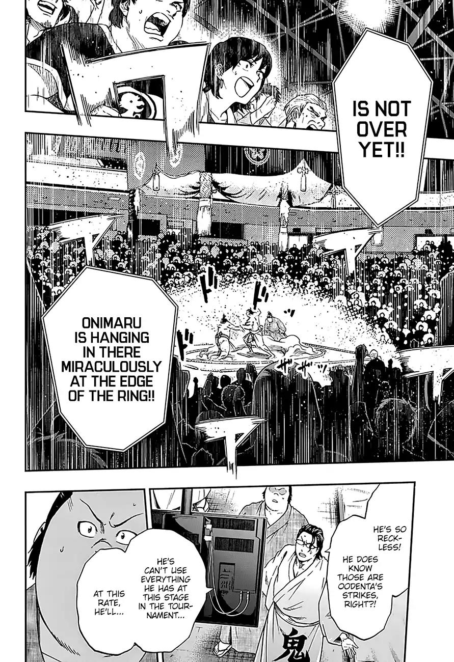 Hinomaru Zumou Chapter 194 page 8 - Chapter 194: Onimaru Kunitsuna VS. Oodenta Mitsuyo, Destruction
