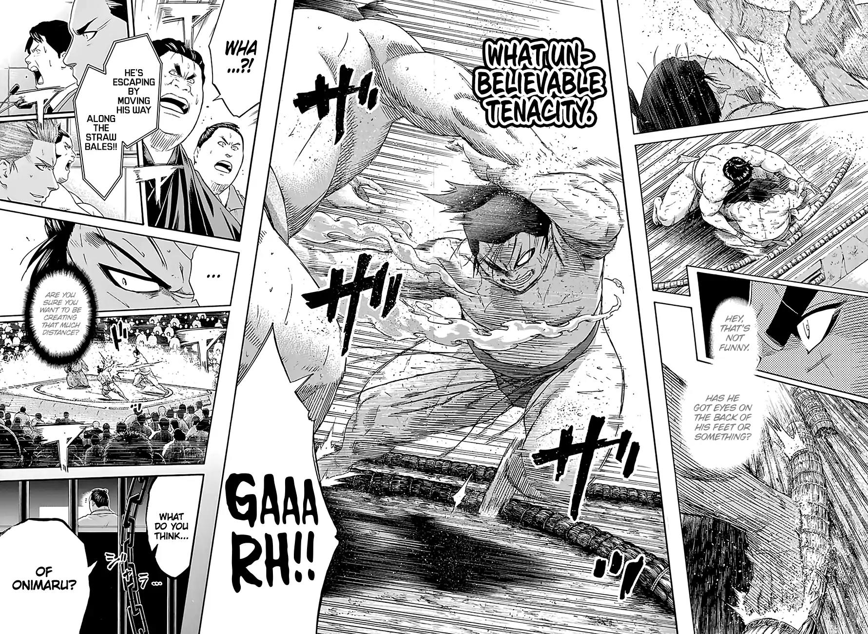 Hinomaru Zumou Chapter 196 page 10 - Chapter 196: Onimaru Kunitsuna VS. Oodenta Mitsuyo, Observation