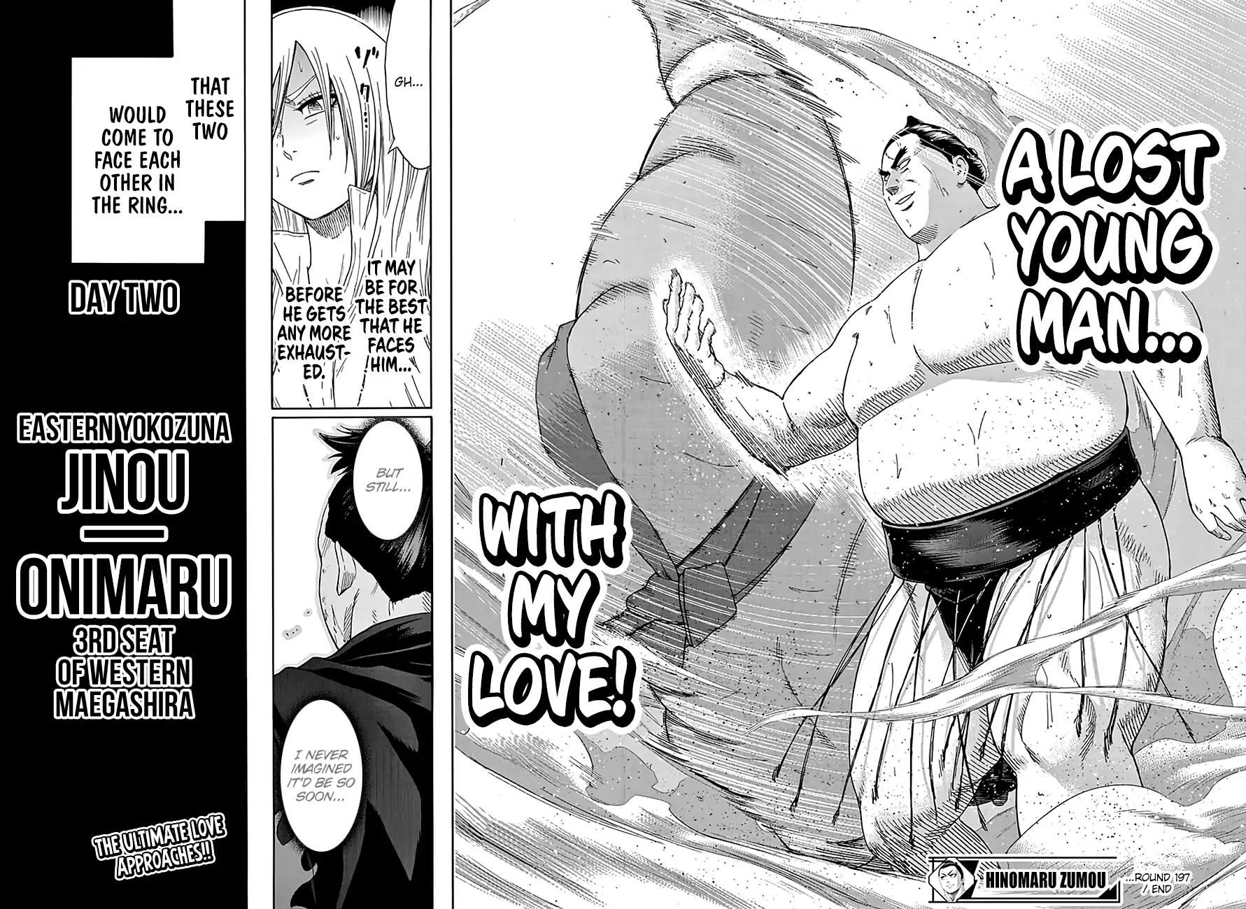 Hinomaru Zumou Chapter 197 page 18 - Chapter 197: Onimaru Kunitsuna VS. Oodenta Mitsuyo, Conclusion