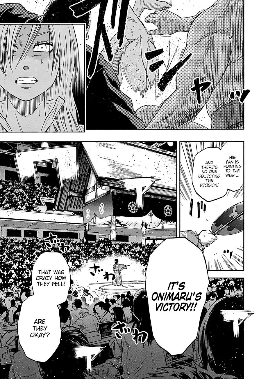 Hinomaru Zumou Chapter 197 page 4 - Chapter 197: Onimaru Kunitsuna VS. Oodenta Mitsuyo, Conclusion