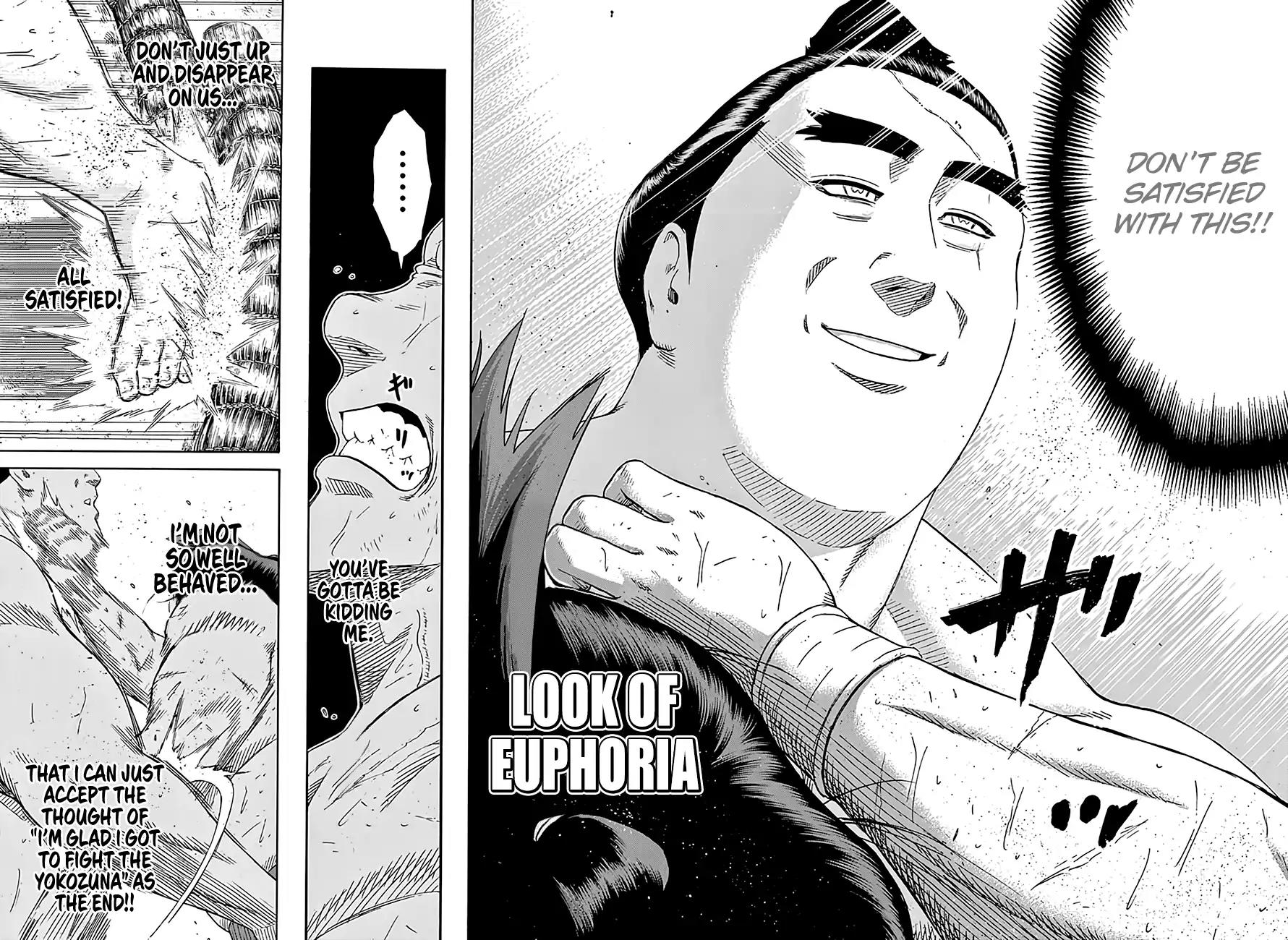 Hinomaru Zumou Chapter 201 page 15 - Chapter 201: Onimaru Kunitsuna Vs. Jinou, Breakthrough