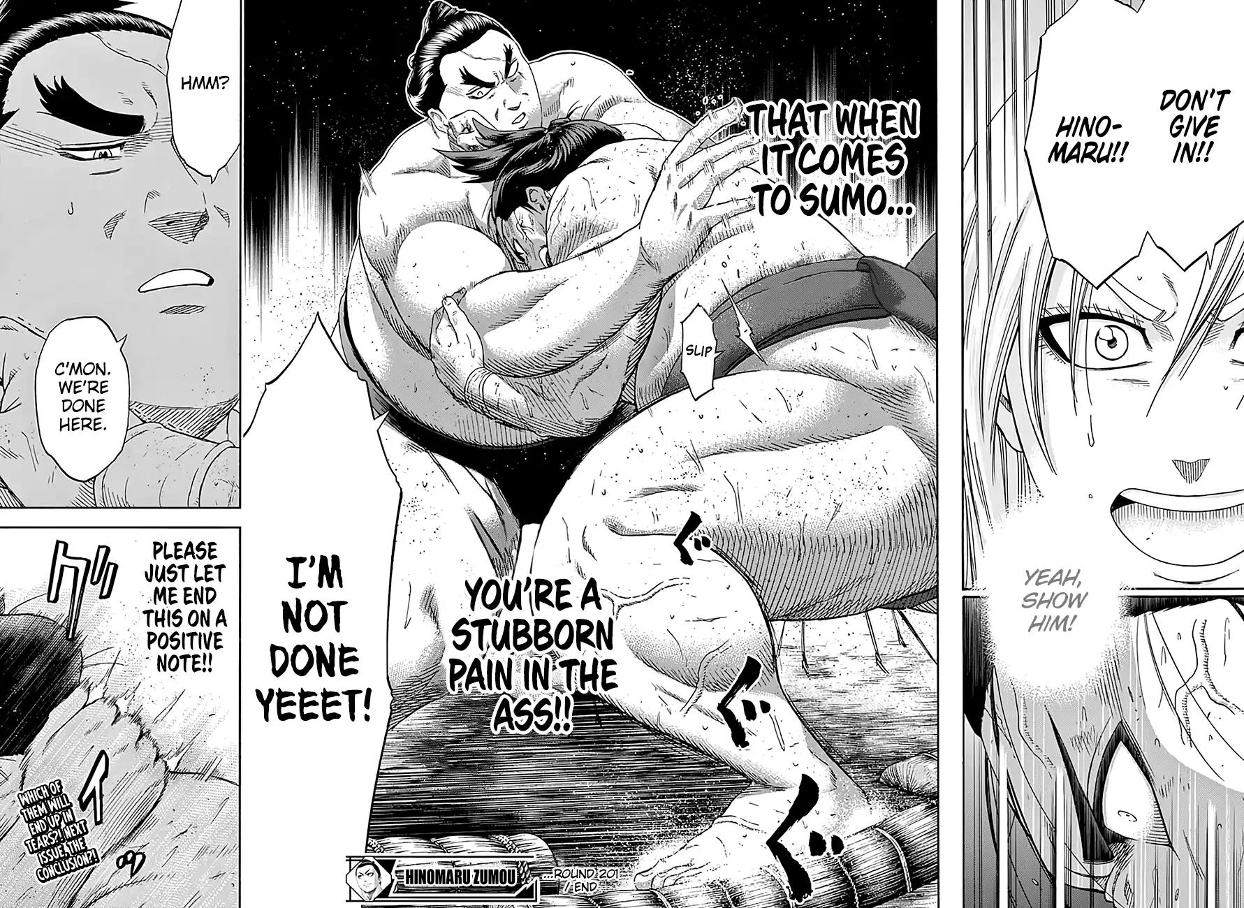 Hinomaru Zumou Chapter 201 page 16 - Chapter 201: Onimaru Kunitsuna Vs. Jinou, Breakthrough