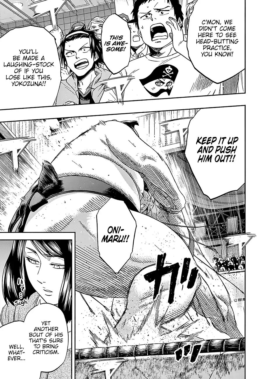 Hinomaru Zumou Chapter 201 page 6 - Chapter 201: Onimaru Kunitsuna Vs. Jinou, Breakthrough