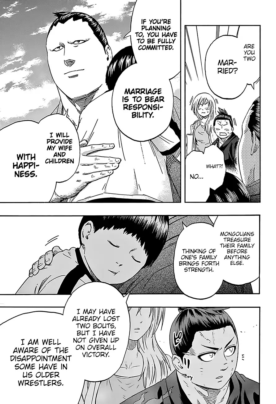 Hinomaru Zumou Chapter 213 page 15 - Chapter 213: Onimaru Kunitsuna VS. Kinkaizan Hayato