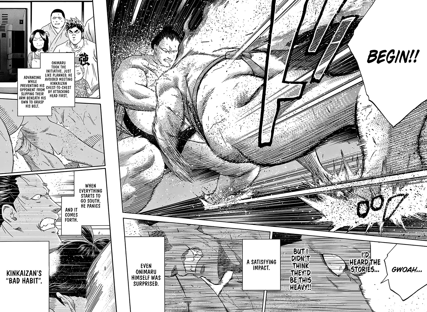 Hinomaru Zumou Chapter 214 page 16 - Chapter 214: Onimaru Kunitsuna VS. Kinkaizan Hayato 2