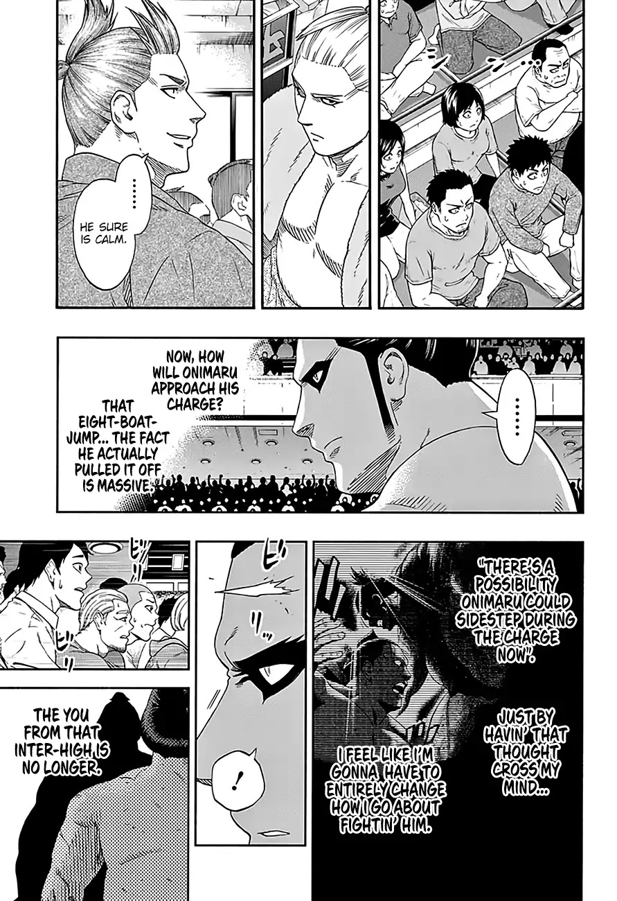 Hinomaru Zumou Chapter 220 page 10 - Chapter 220: Onimaru Kunitsuna VS. Kusanagi Sword, Fury
