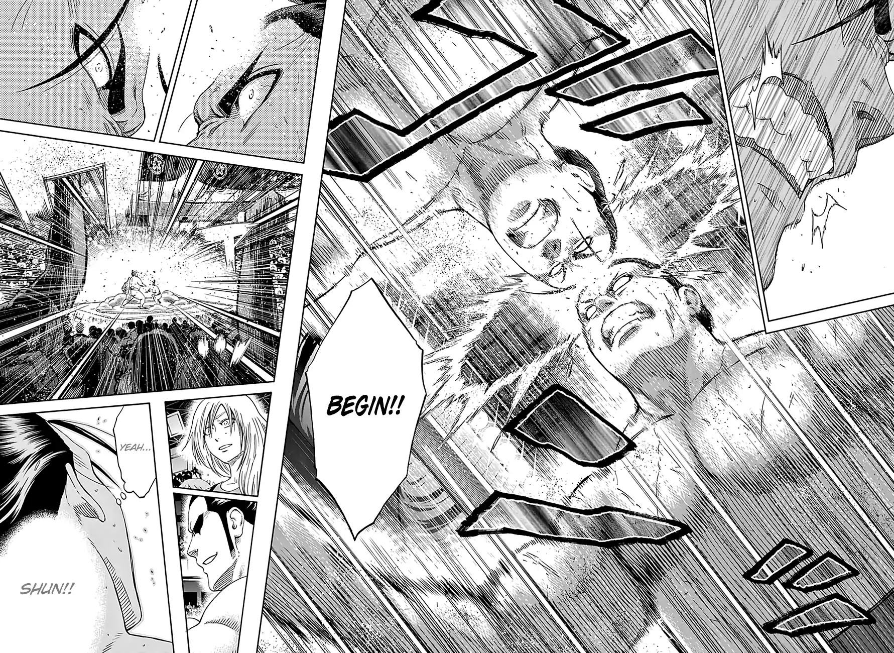 Hinomaru Zumou Chapter 220 page 16 - Chapter 220: Onimaru Kunitsuna VS. Kusanagi Sword, Fury
