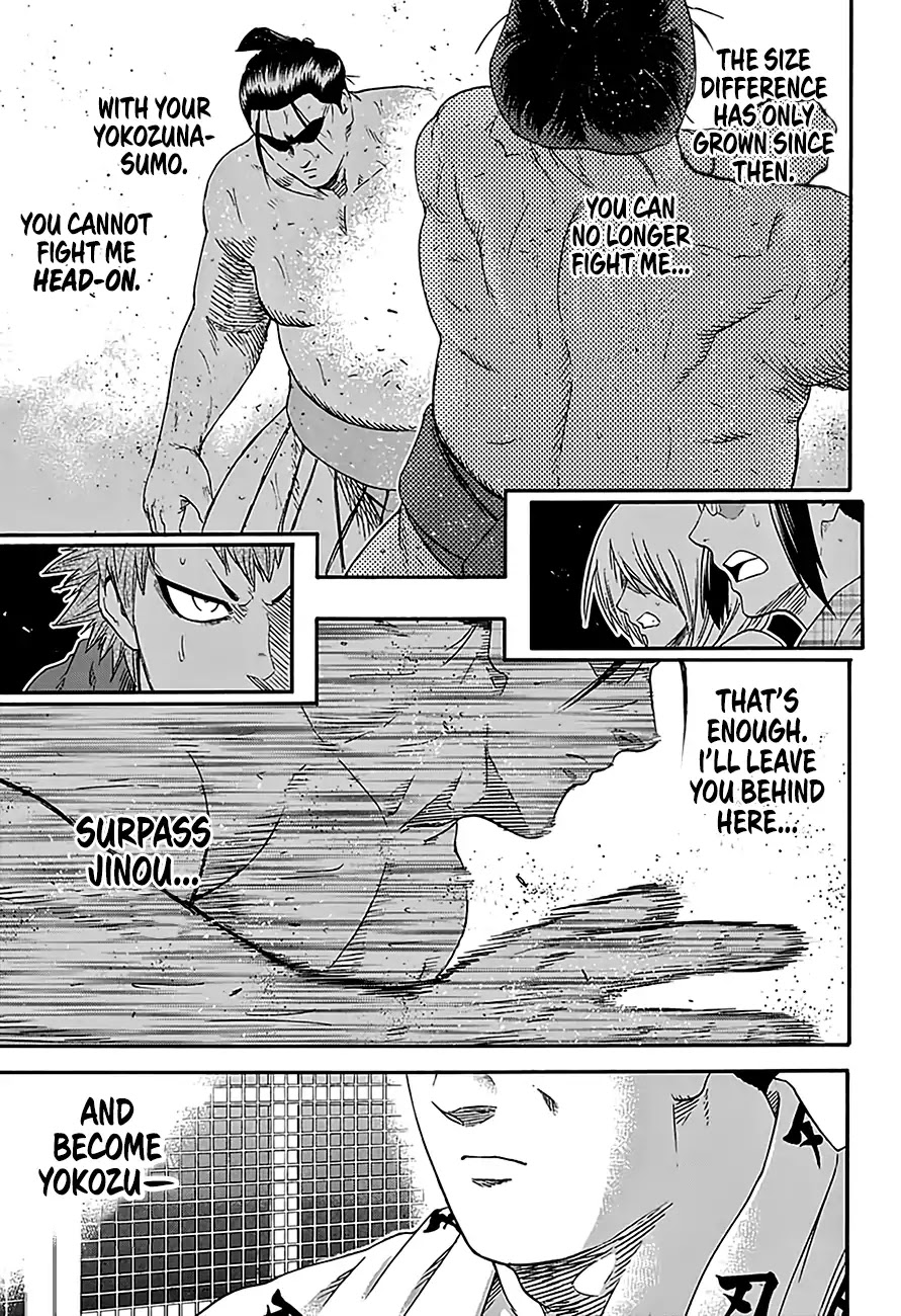 Hinomaru Zumou Chapter 221 page 15 - Chapter 221: Onimaru Kunitsuna VS. Kusanagi Sword, Parting