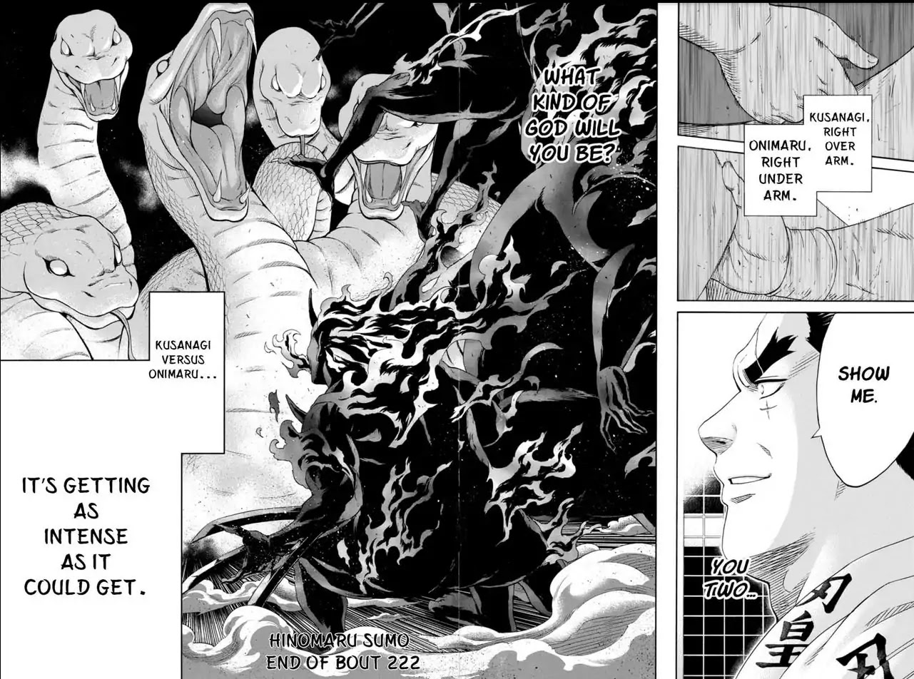 Hinomaru Zumou Chapter 222 page 15 - Chapter 222: Onimaru Kunitsuna VS Kusanagi Sword, Confrontation