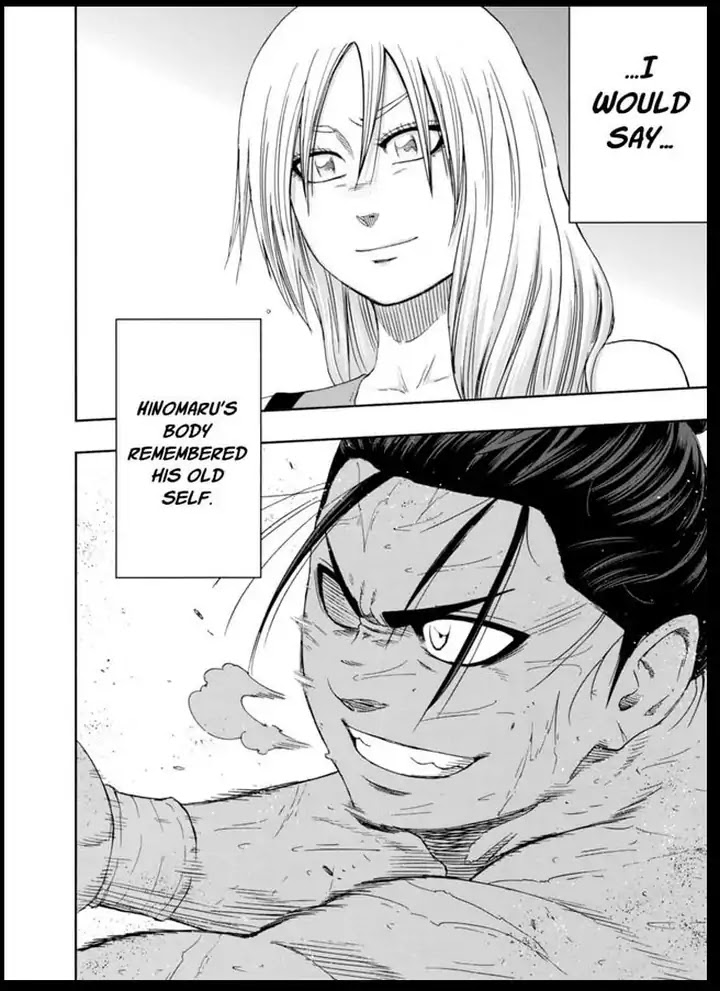 Hinomaru Zumou Chapter 223 page 14 - Chapter 223: Onimaru Kunitsuna VS Kusanagi Sword, Evolution