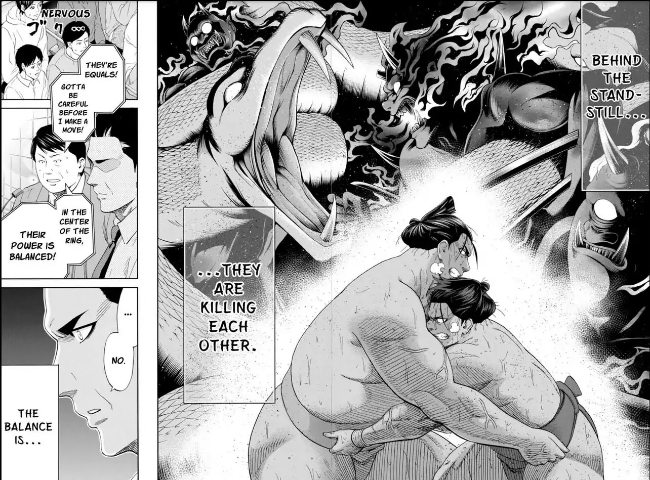 Hinomaru Zumou Chapter 223 page 3 - Chapter 223: Onimaru Kunitsuna VS Kusanagi Sword, Evolution