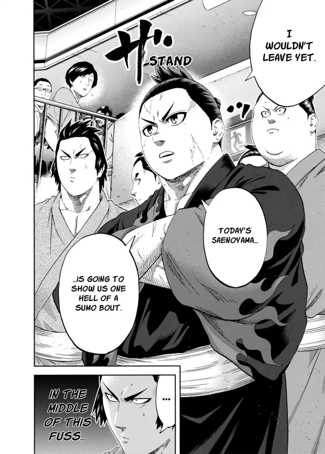 Hinomaru Zumou Chapter 227 page 15 - Chapter 227: Jin'o And Saenoyama