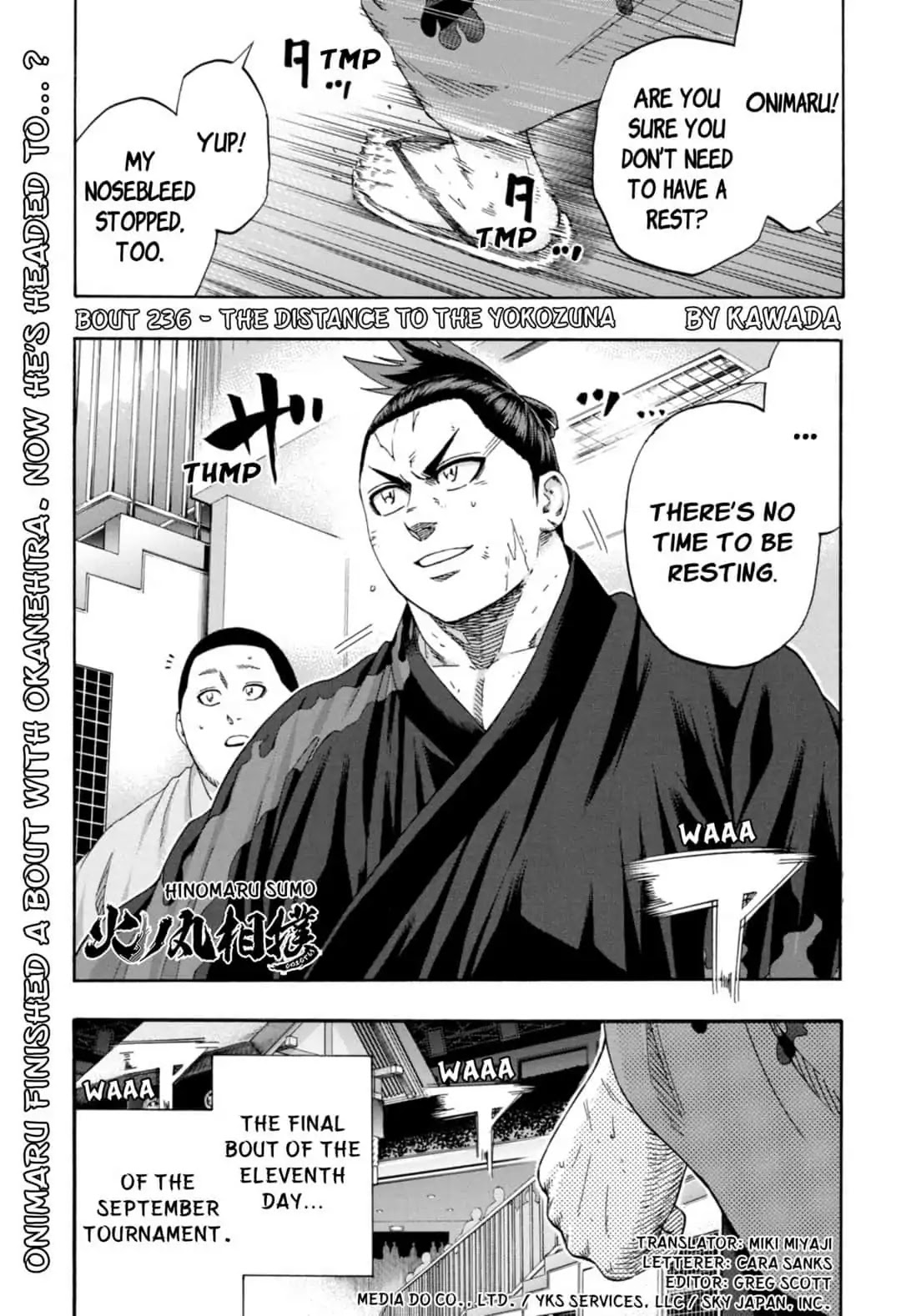 Hinomaru Zumou Chapter 236 page 1 - Chapter 236: The Distance to The Yokozuna