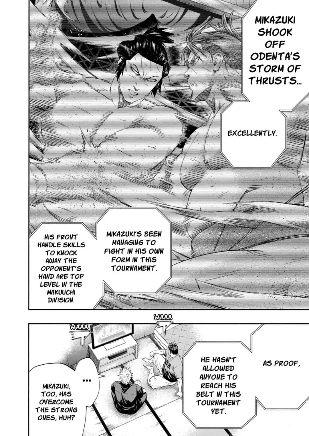 Hinomaru Zumou Chapter 237 page 5 - Chapter 237: Onimaru Kunitsuna And Mikazuki Munechika, Mortal Match